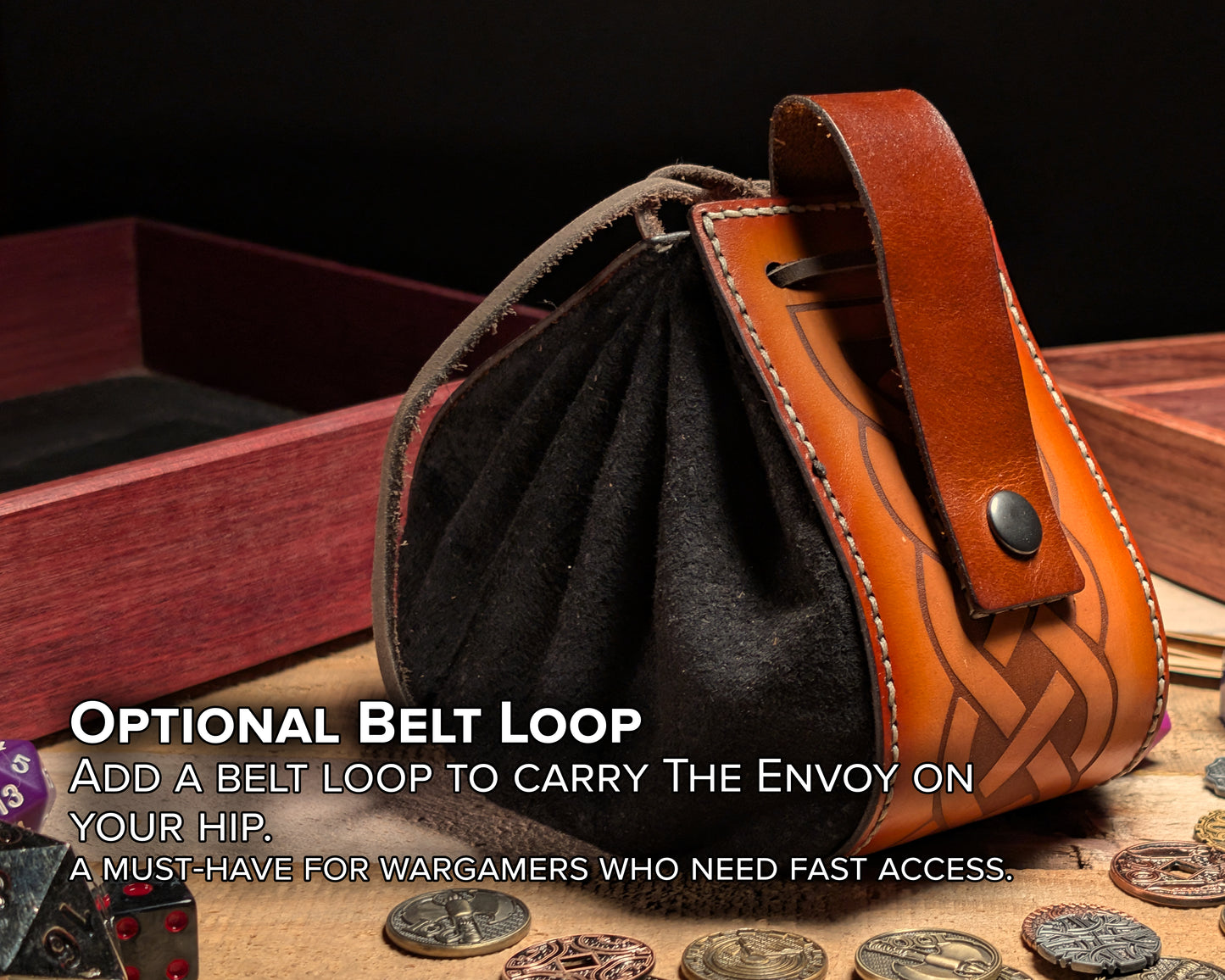 The Envoy — Handcrafted Suede & Leather Dice Pouch