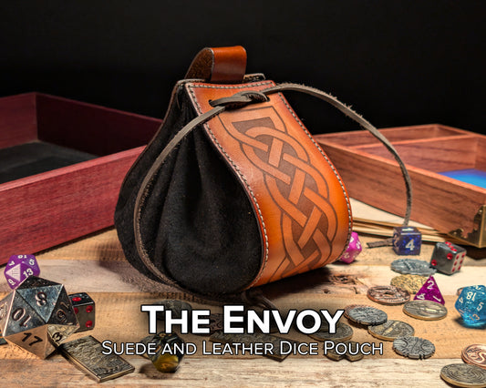 The Envoy — Handcrafted Suede & Leather Dice Pouch