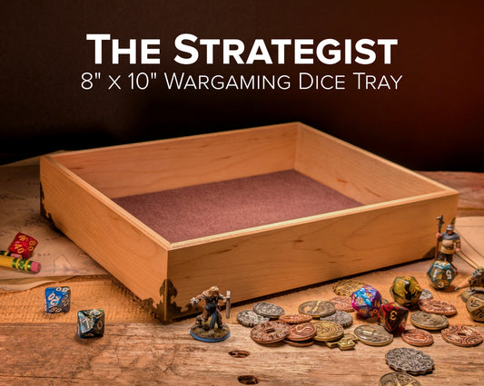 The Strategist – Handcrafted Dice Tray for Tabletop Gaming